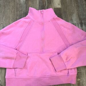 Pink Half-Zip Sweatshirt